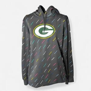 Nike NFL Green Bay Packers Crucial Catch On-Field Therma-FIT Hoodie-Grey-Size M